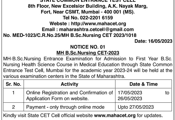 MH Bsc Nursing Entrance Exam LD May 26, 2023